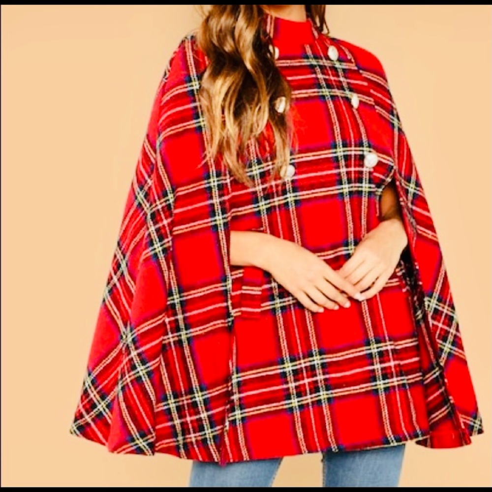 Plaid Cape Coat